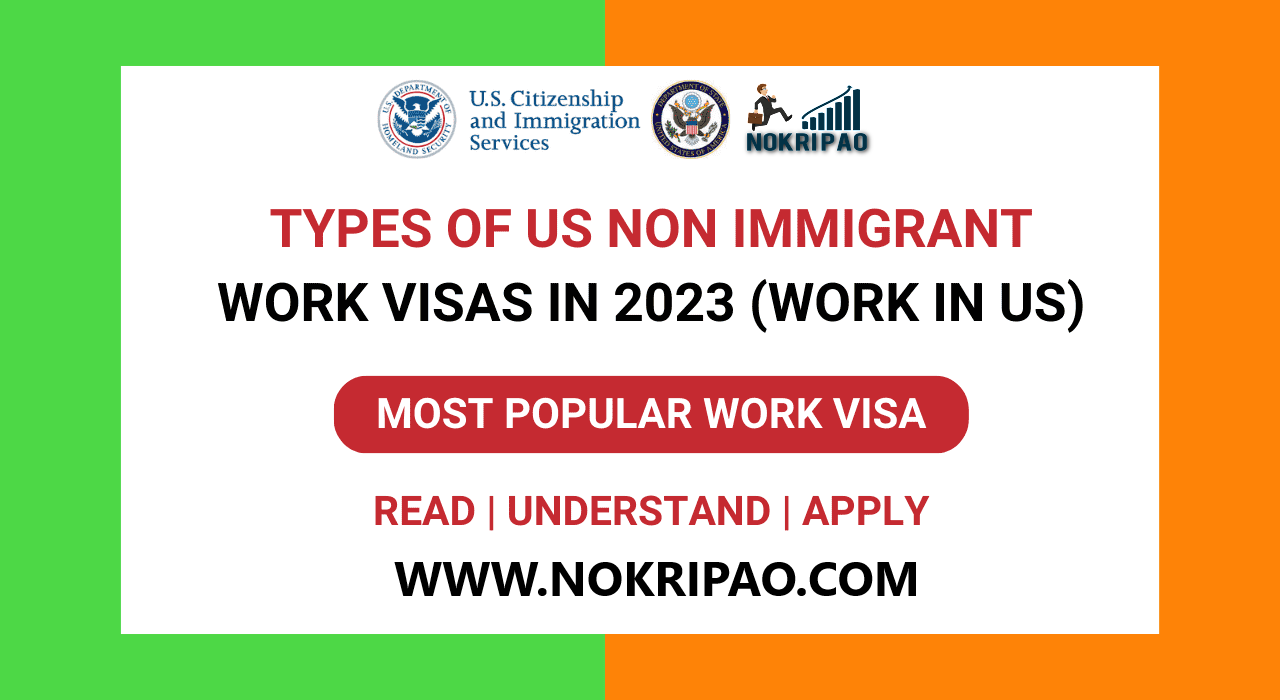 Types of US Non Immigrant Work Visas in 2023 (Work in US)